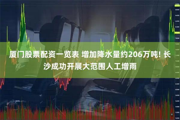厦门股票配资一览表 增加降水量约206万吨! 长沙成功开展大范围人工增雨
