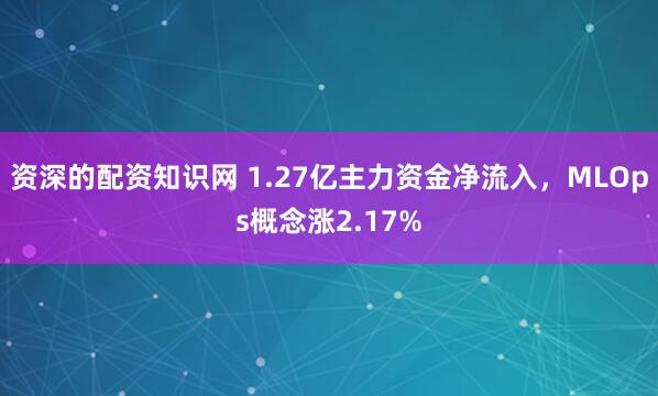 资深的配资知识网 1.27亿主力资金净流入，MLOps概念涨2.17%